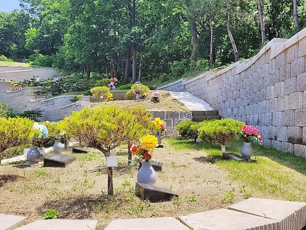 양평 자연장 시설 조경 전경
